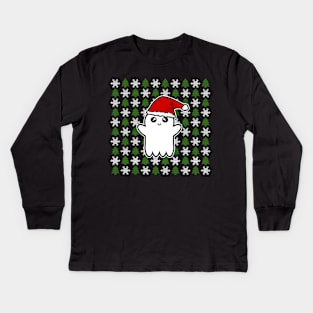 Festive Ghost Kids Long Sleeve T-Shirt